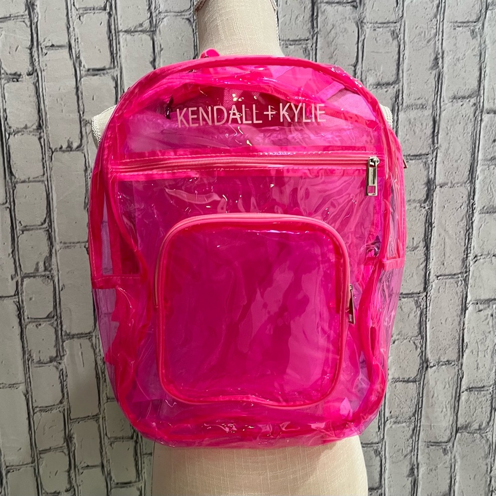 Kendall+ Kylie Backpack Pink PVC Clear